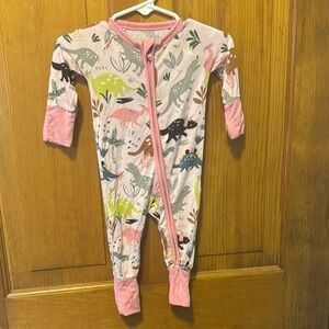 Little sleepies Pink Dino Zippy Newborn